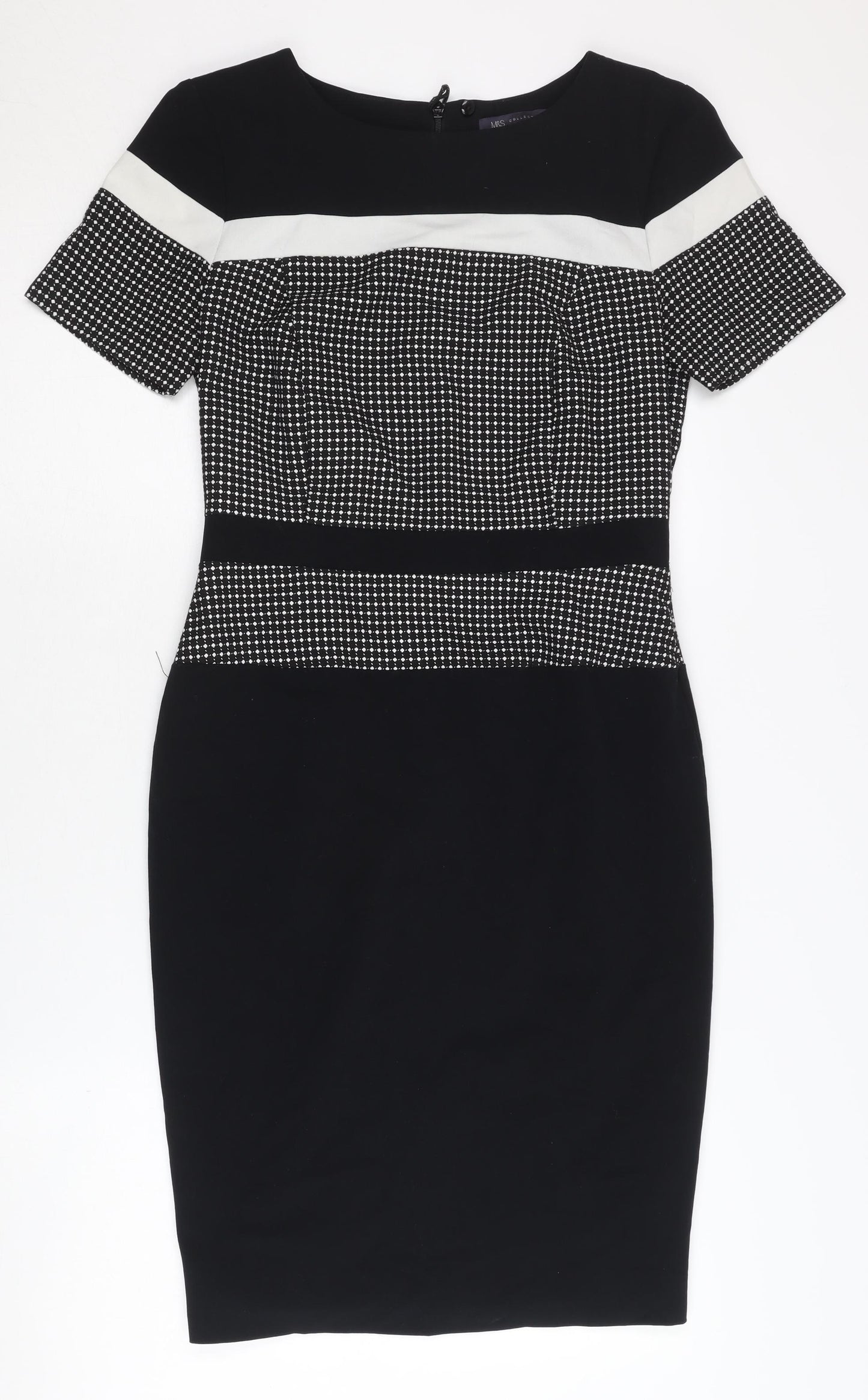 Marks and Spencer Women's Black Sheath Dress, Size 8