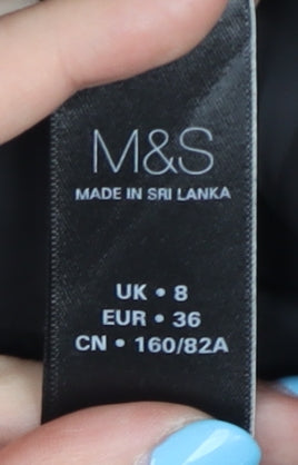 Marks and Spencer Women's Black Sheath Dress, Size 8
