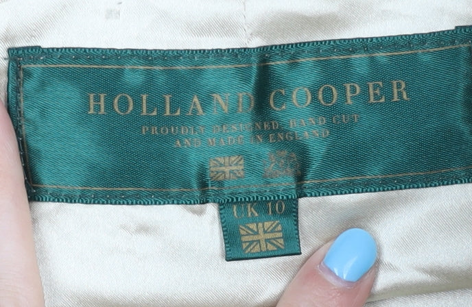 Holland Cooper Women's Brown Check Wool Skirt Size 10