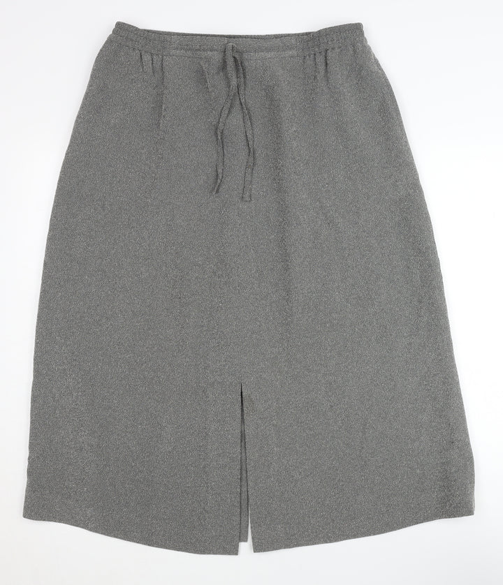 Viyella Women's Grey Skirt, Size 14, Petite Fit