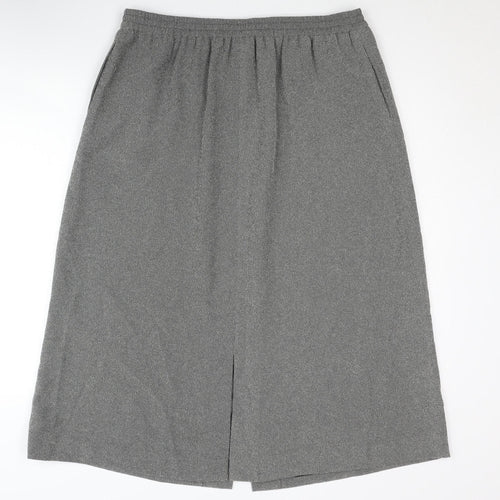 Viyella Women's Grey Skirt, Size 14, Petite Fit