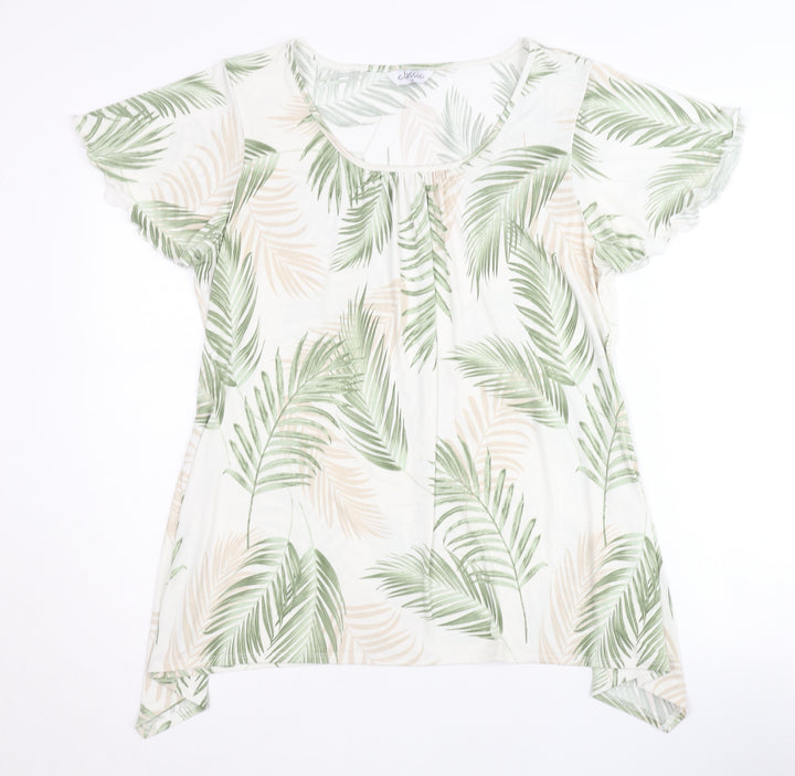 Classic Women's Multicoloured T-Shirt, Size 16, Scoop Neck