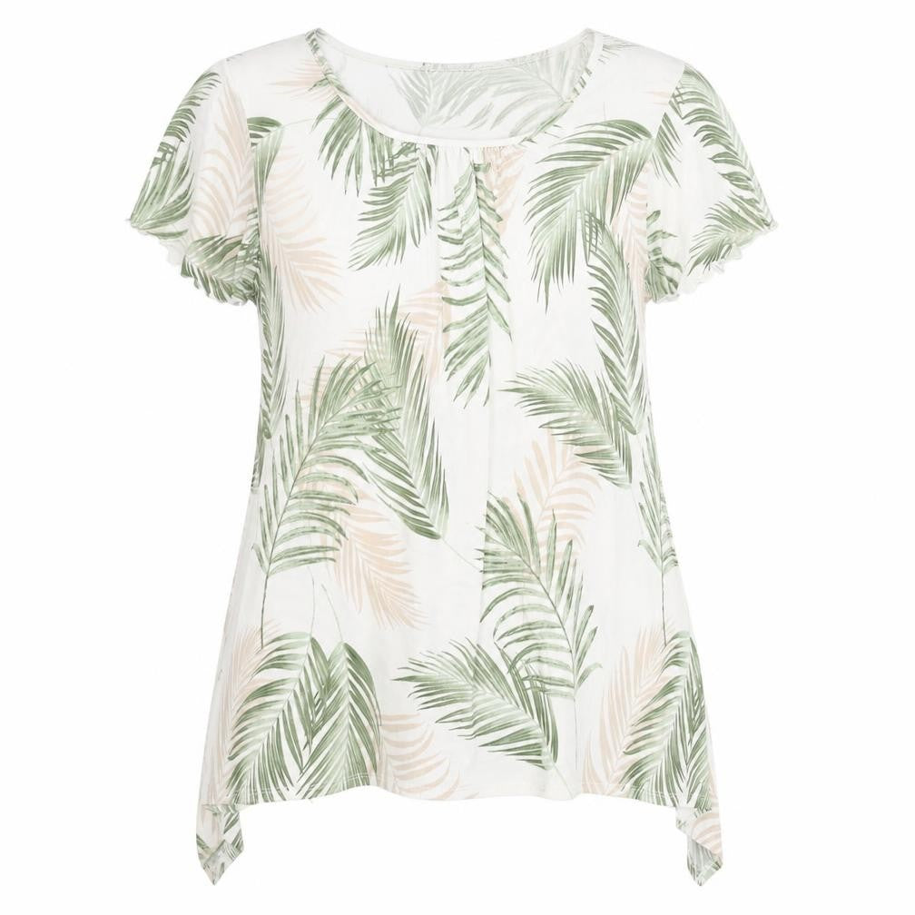 Front view of Classics Women's Multicoloured T-Shirt, size 16, Scoop Neck