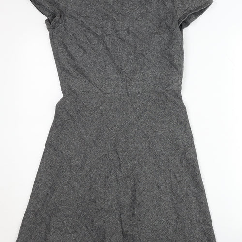 Massimo Dutti Women's Grey A-Line Dress Size 8