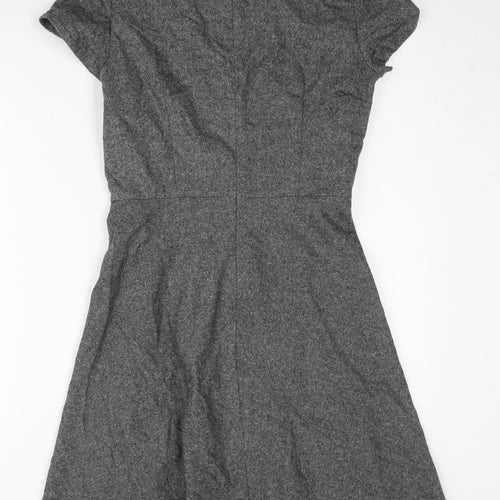 Massimo Dutti Women's Grey A-Line Dress Size 8