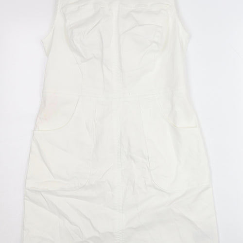 Boden Women's Ivory Shift Dress Size 10, Casual Sleeveless