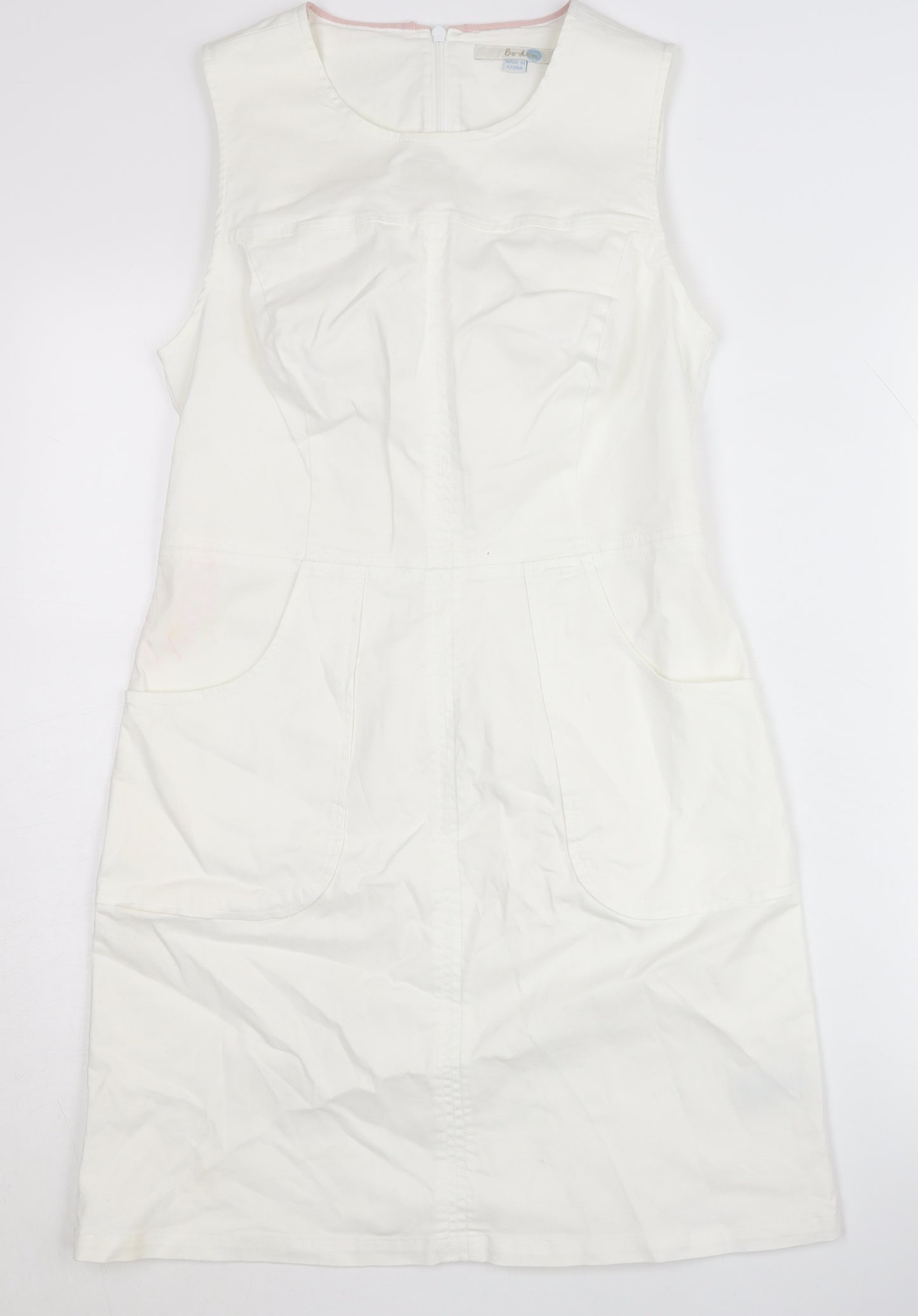 Boden Women's Ivory Shift Dress Size 10, Casual Sleeveless