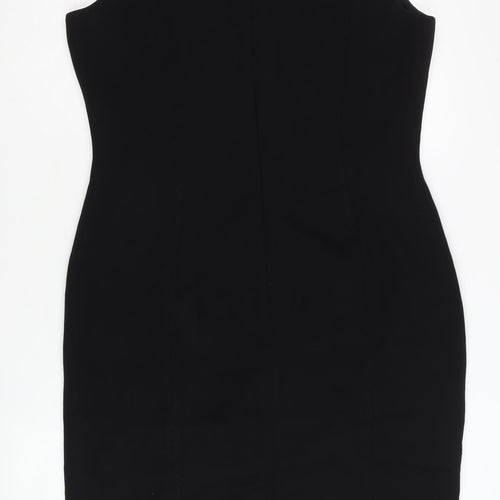 Linea Women's Black Sleeveless Sheath Dress Size 14