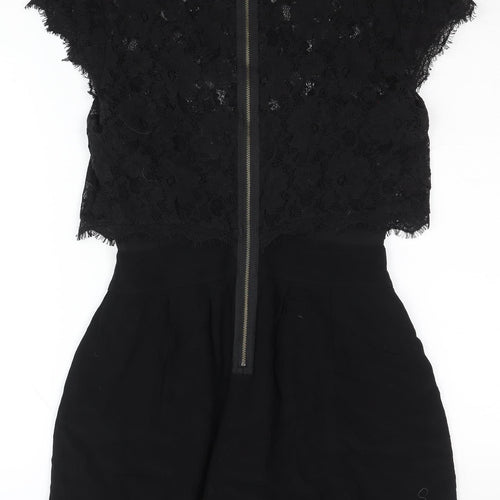 Marks and Spencer Black Lace Playsuit Size 8 Women