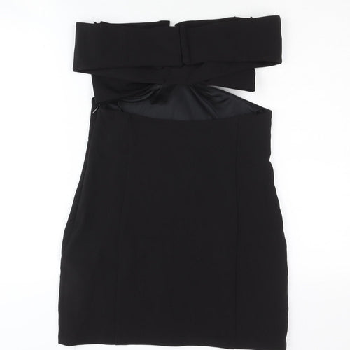 Zara Women's Black Off Shoulder Cocktail Dress L