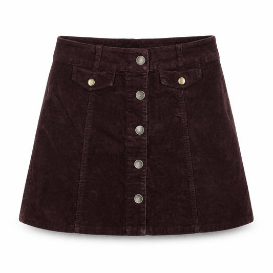 Front view of Forever 21 Women's S Short Corduroy Mini Skirt