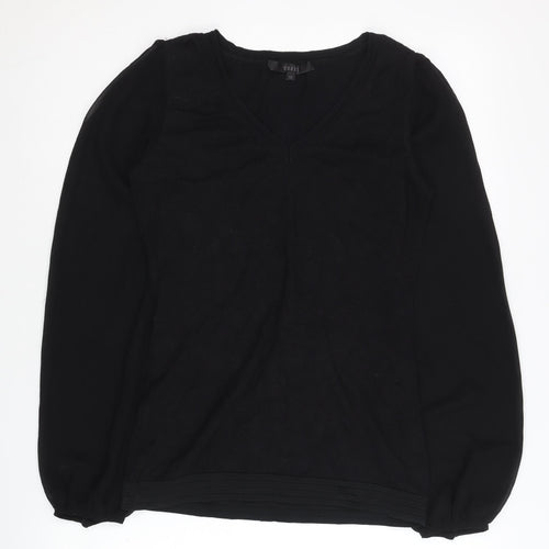 Coast Women's Black V-Neck Pullover Jumper XS