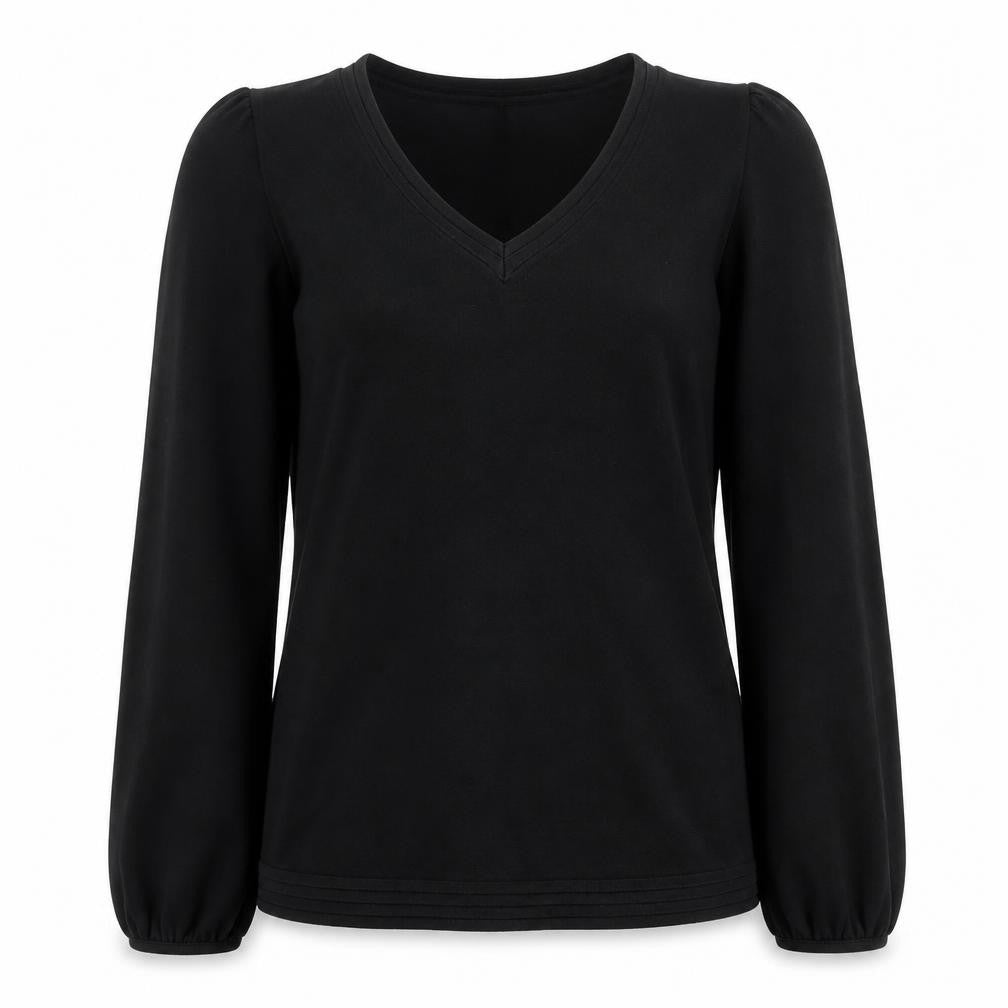 Front view of Coast Women's Black V-Neck jumper XS