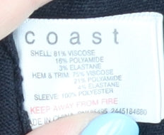 Coast Women's Black V-Neck Pullover Jumper XS