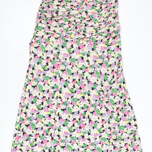 H&M Women's Multicoloured Floral Skirt Size 8