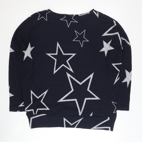Izabel London Women's Blue Star Print Pullover Jumper Size 10
