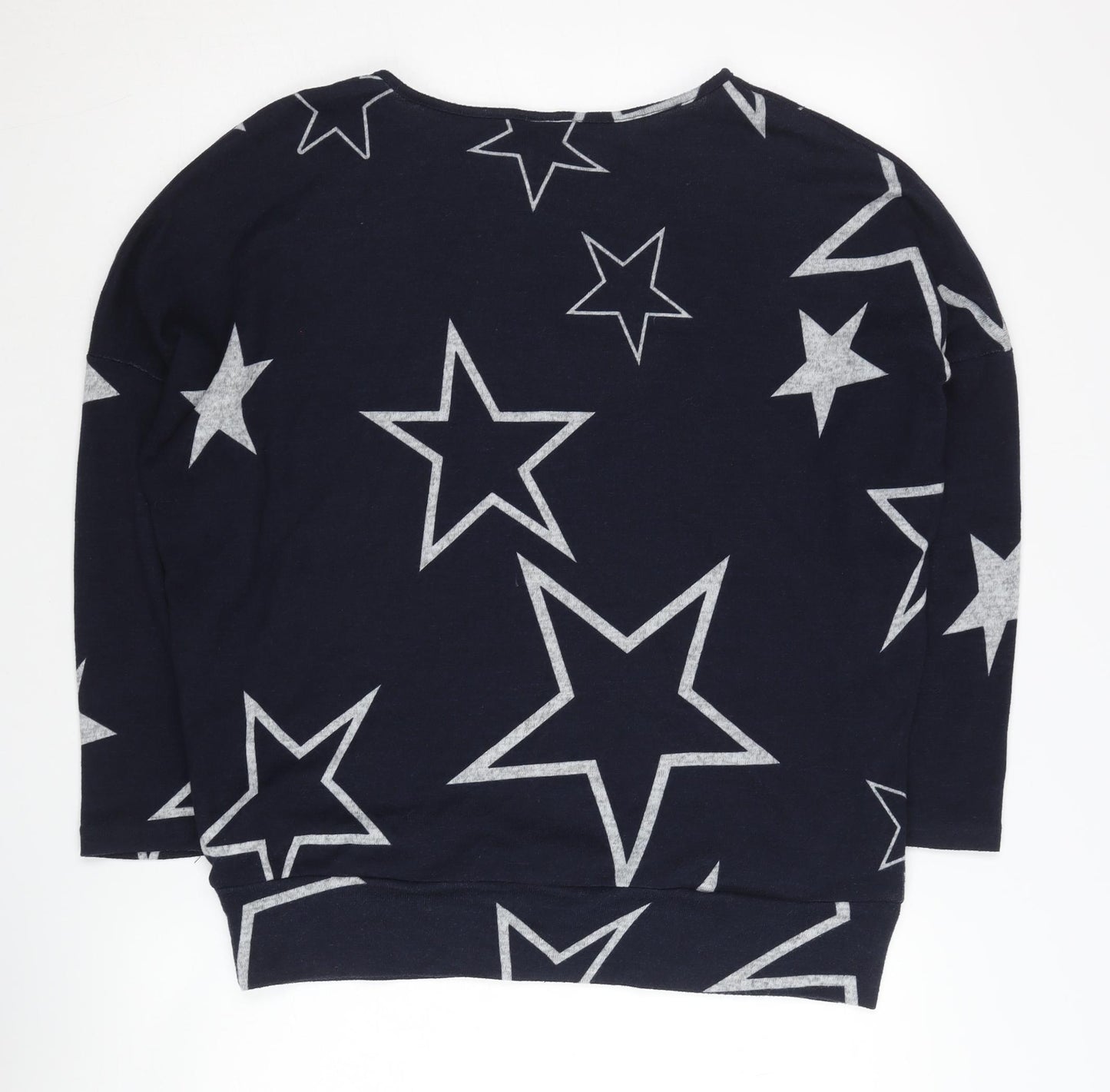 Izabel London Women's Blue Star Print Pullover Jumper Size 10
