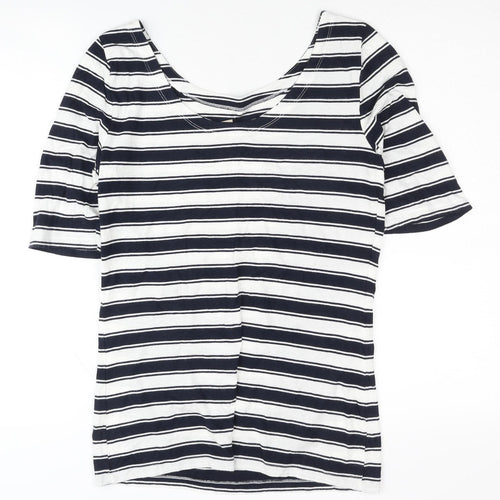 Banana Republic Women's Multicoloured Striped T-Shirt M