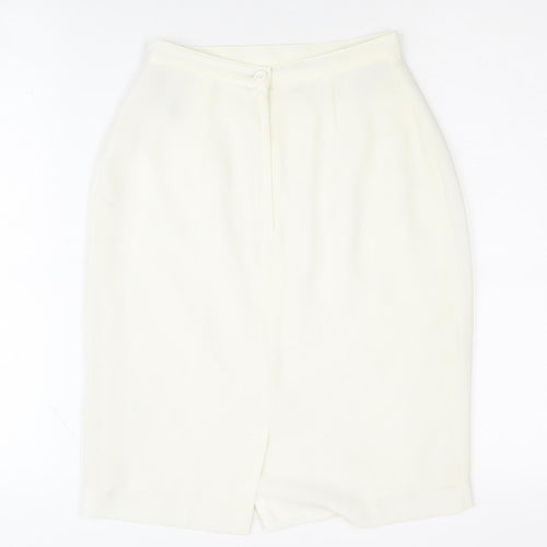 Anne Brooks Women's White Petite Pencil Skirt