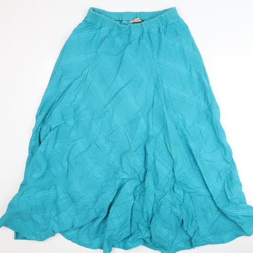 Marks and Spencer Women's Blue A-Line Long Skirt, Size 14