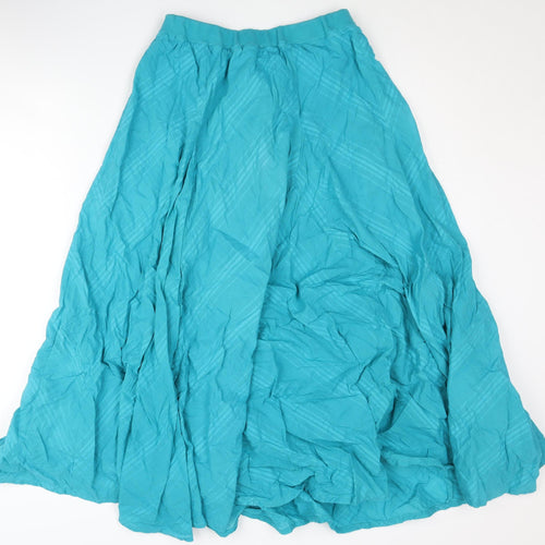 Marks and Spencer Women's Blue A-Line Long Skirt, Size 14
