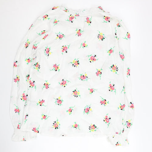 Marks and Spencer Women's Floral Blouse White Size 10