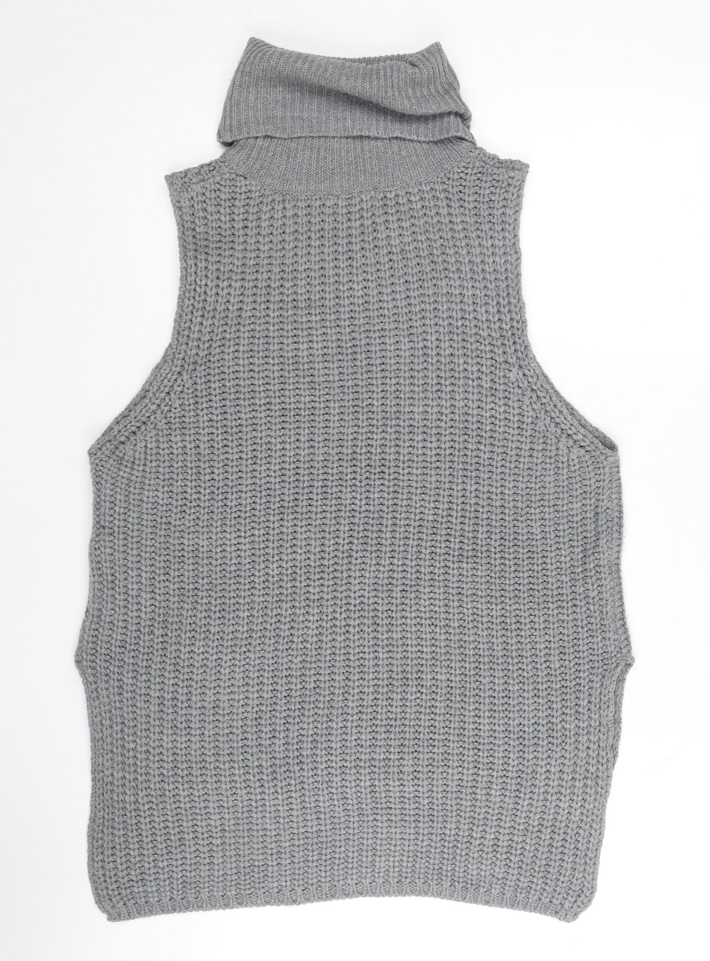 Brave Soul Women's Grey Roll Neck Vest XS