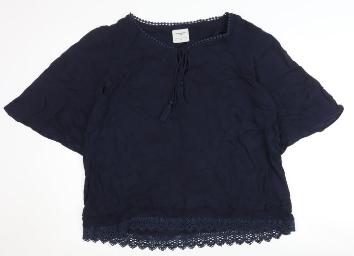 Vero Moda Women Blue M Blouse with Tassels Casual