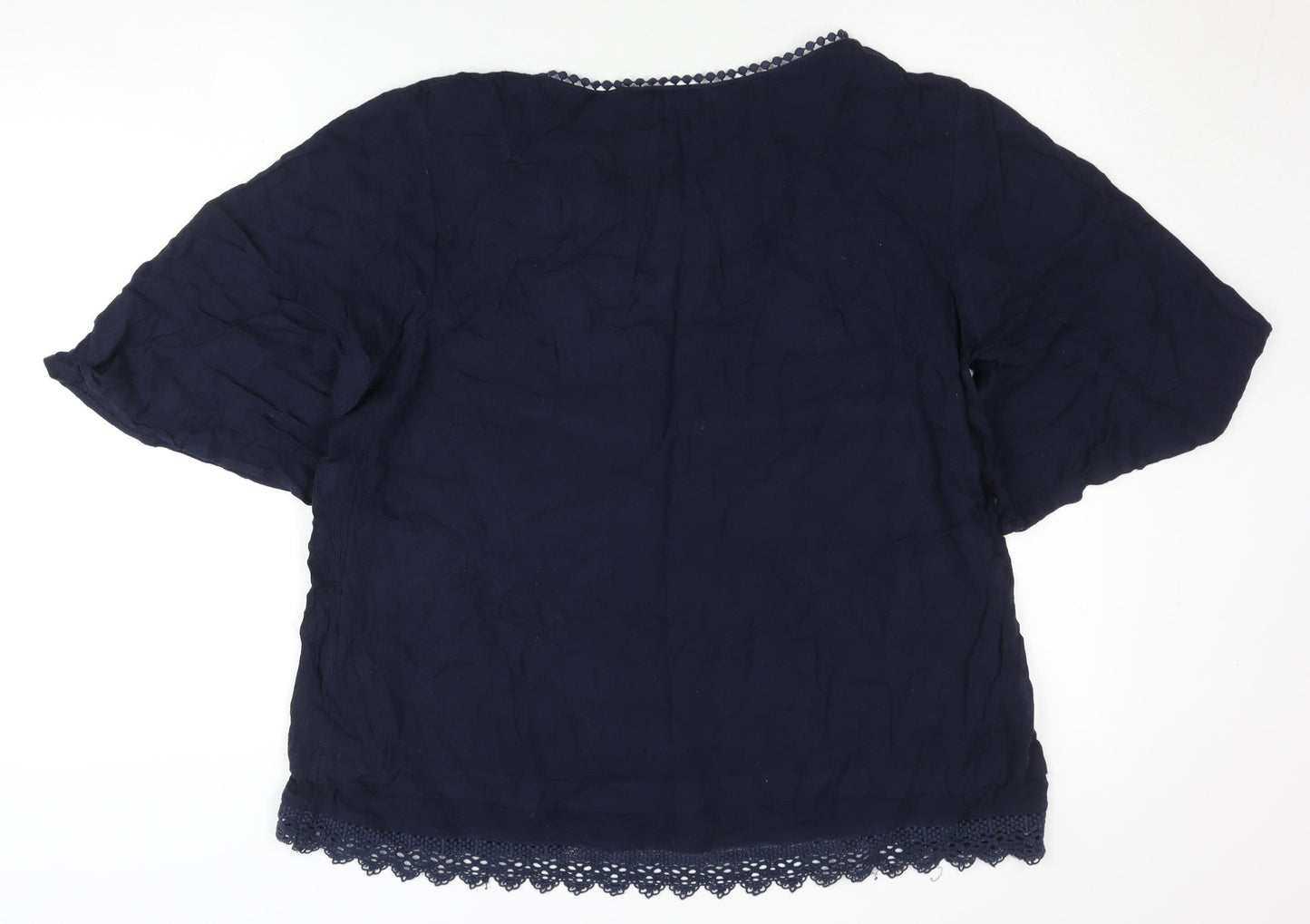 Vero Moda Women Blue M Blouse with Tassels Casual