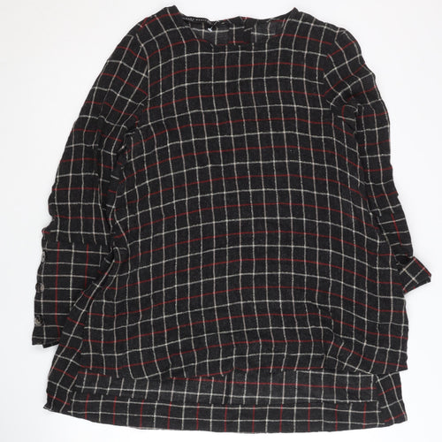 Zara Women's Black Checked Jumper XS