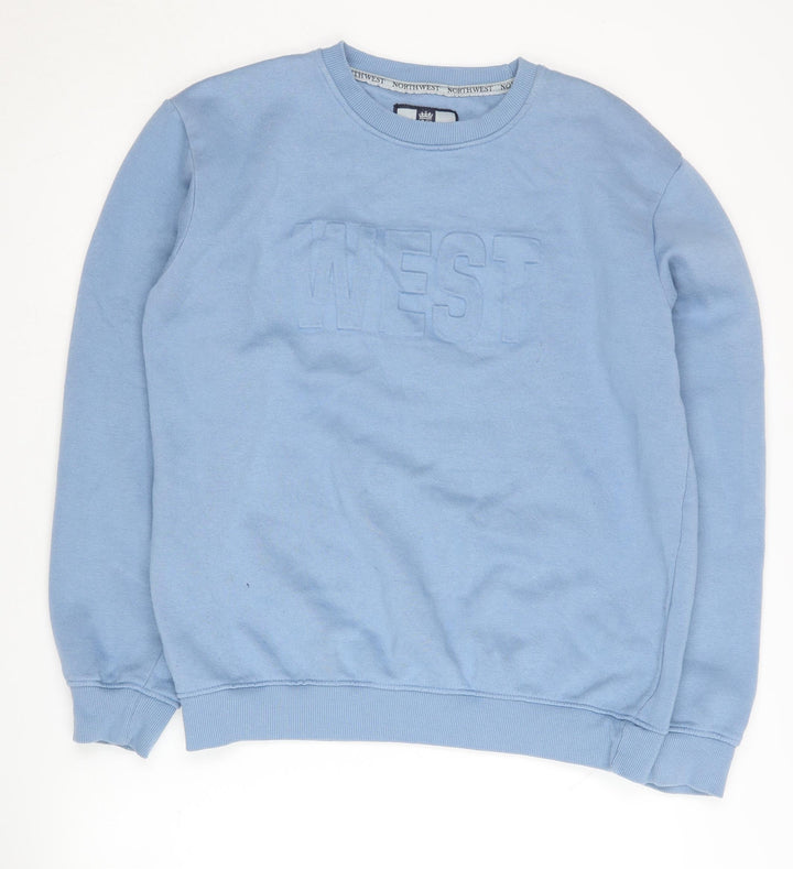 North West Men's Blue Logo Sweatshirt L