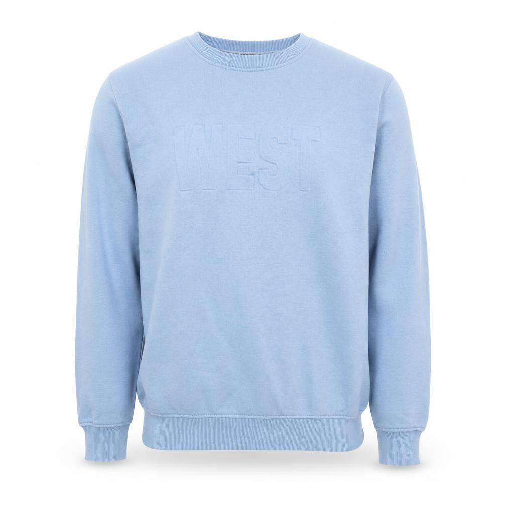 Front view of North West Men's Blue Logo Sweatshirt L