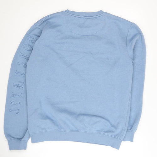 North West Men's Blue Logo Sweatshirt L