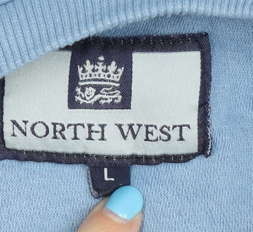 North West Men's Blue Logo Sweatshirt L