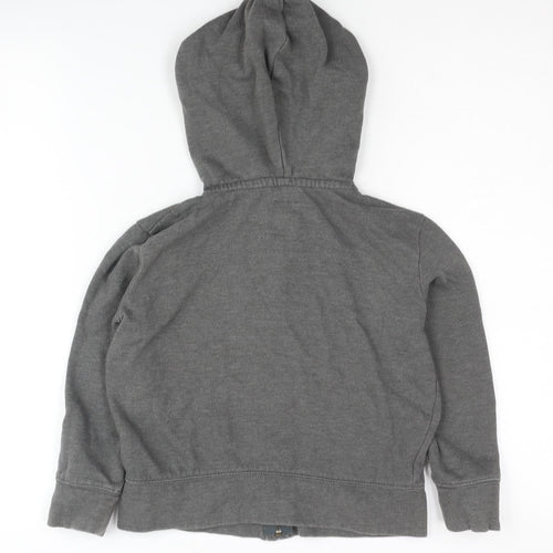 Gap Girls Grey Full Zip Hoodie with Sequin Logo, Size S
