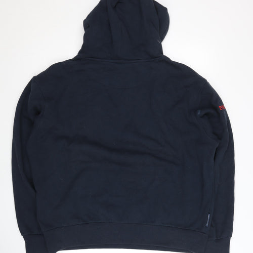 England Men's Navy XL Hoodie - Rose Logo & Stripe Accents