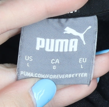 Puma Men's Black Pullover Hoodie Large with Logo