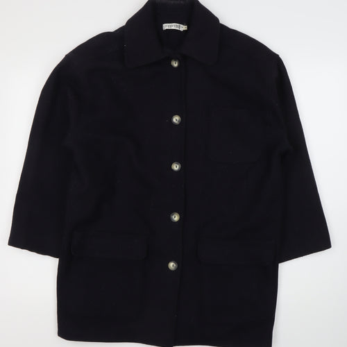 Coppernob Women's Black Wool Overcoat Size S