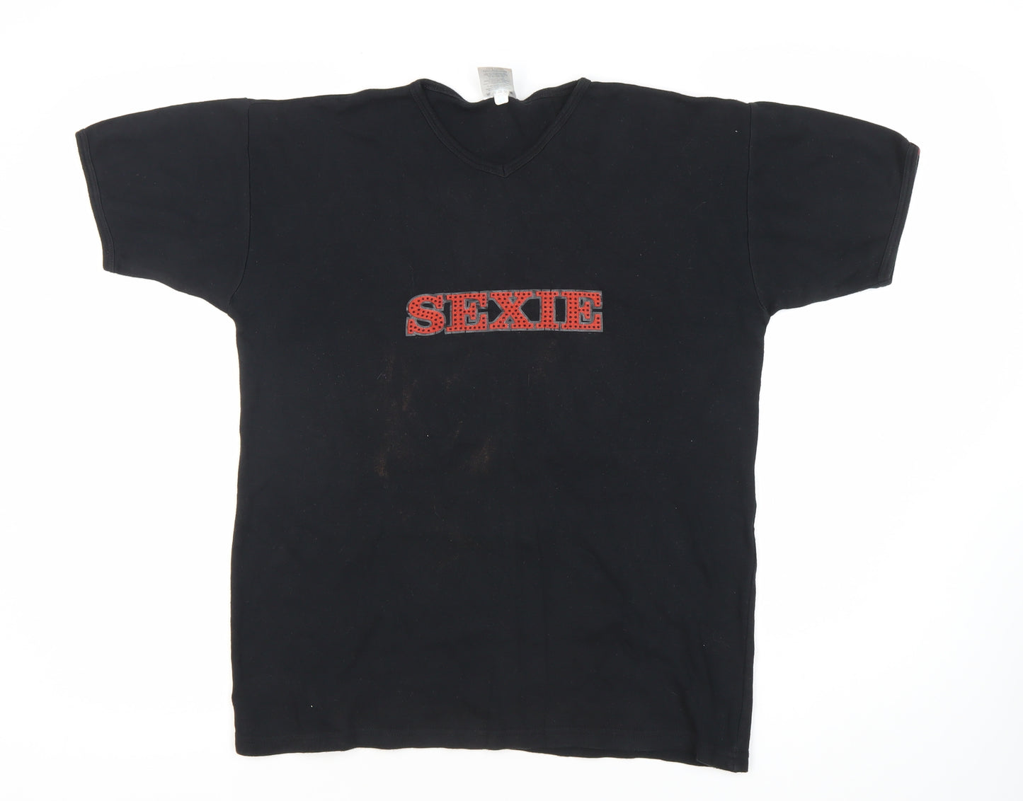 Ultimate Unisex Black M V-Neck T-Shirt Casual