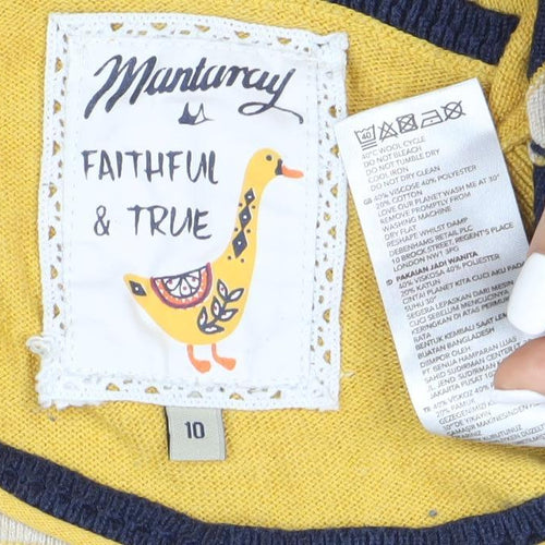 Mantaray Women's Multicoloured Striped Pullover Jumper Size 10