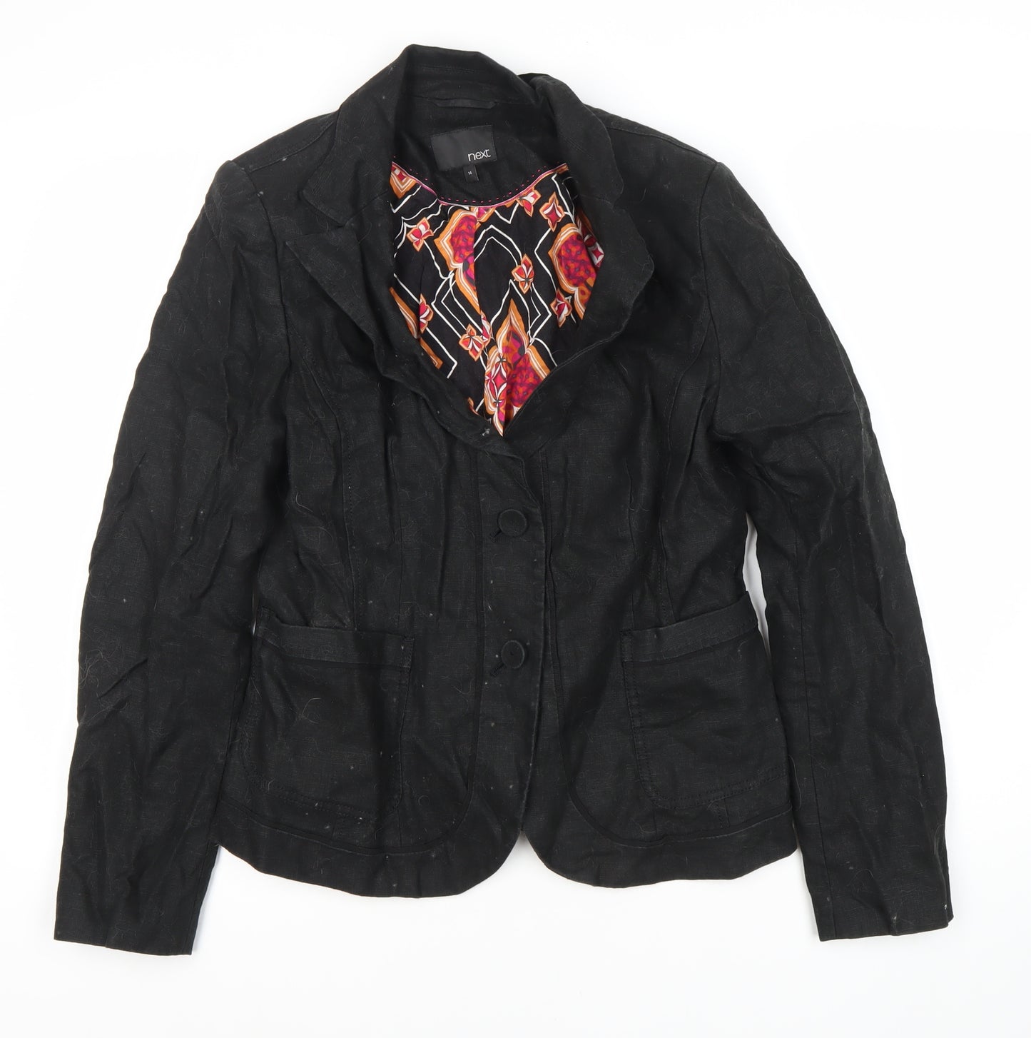 Next Women's Black Suit Jacket, Size 14, Regular Fit
