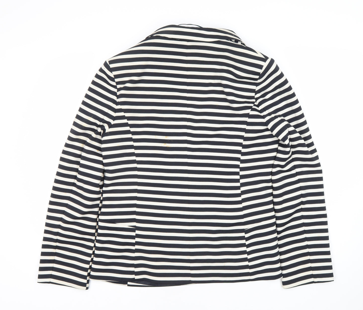 Oasis Women's Black Striped Blazer, UK 14, Excellent