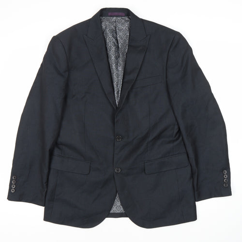 Greenwoods Men's Black Blazer, Size 38 Regular Fit