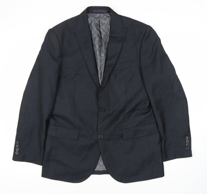 Greenwoods Men's Black Blazer, Size 38 Regular Fit