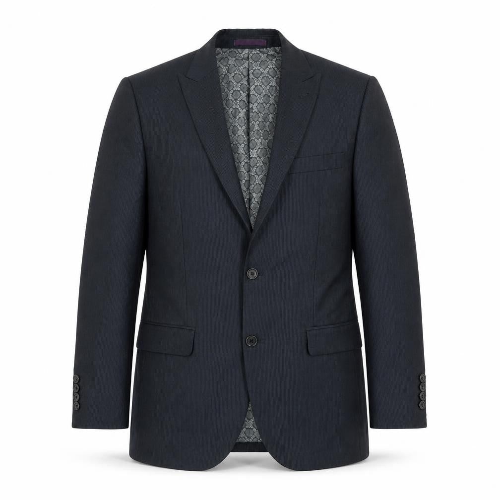 Front view of Greenwoods Men's Black Blazer, size 38, Regular Fit