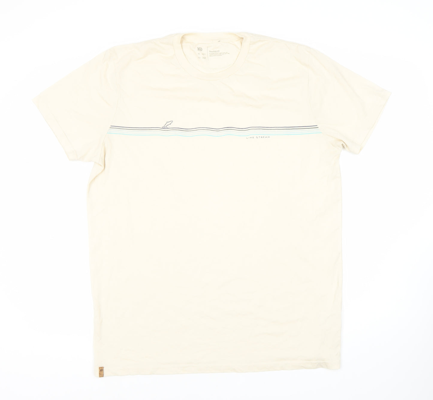 Treeblend Men's Ivory XL T-Shirt, Short Sleeve, Graphic Design