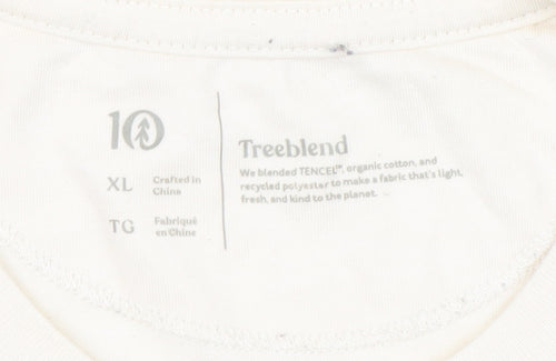 Treeblend Men's Ivory XL T-Shirt, Short Sleeve, Graphic Design
