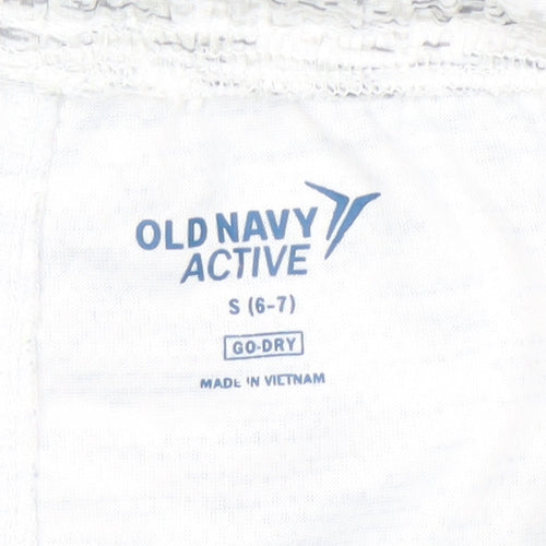 Old Navy Boys' White Athletic Shorts 6-7 Years