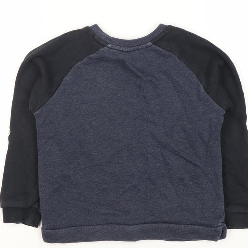 Nike Boys Blue Black Sweatshirt - Size 7-8 Yrs