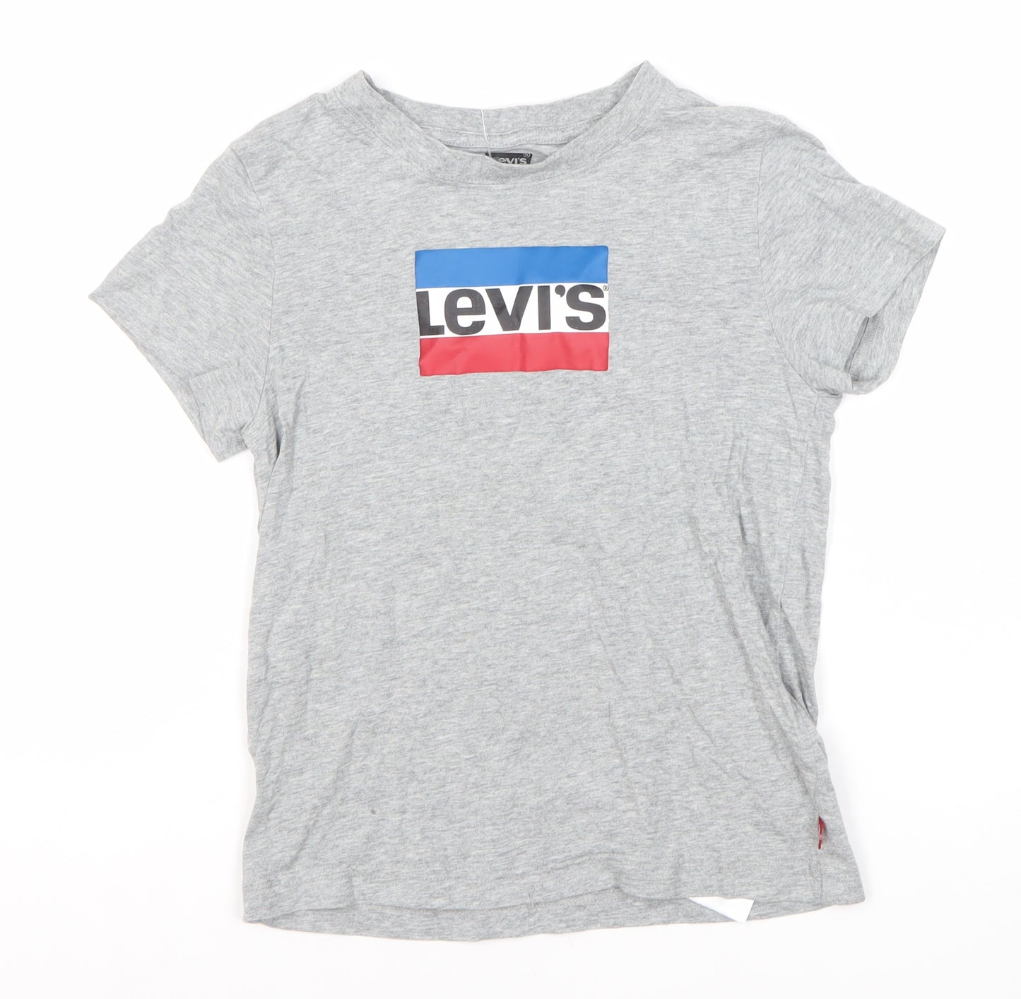 Levi's Boys Grey T-Shirt, 8 Years, Crew Neck, Logo Accent